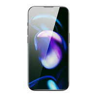 Baseus viso ekrano grūdintas stiklas iPhone 14 Pro su Anti Blue Light filtru ir 0,3 mm garsiakalbio dangteliu + tvirtinimo rėmelis