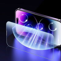 Baseus rinkinys 2x grūdintas stiklas iPhone 14 Pro Max visam ekranui su 0,3 mm garsiakalbio dangteliu + tvirtinimo rėmelis