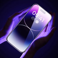 Baseus rinkinys 2x grūdintas stiklas iPhone 14 Pro Max visam ekranui su 0,3 mm garsiakalbio dangteliu + tvirtinimo rėmelis