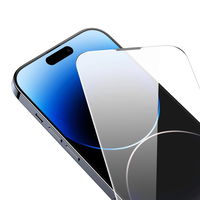 Baseus rinkinys 2x grūdintas stiklas iPhone 14 Pro Max visam ekranui su 0,3 mm garsiakalbio dangteliu + tvirtinimo rėmelis