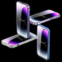 Baseus rinkinys 2x grūdintas stiklas iPhone 14 Pro Max visam ekranui su 0,3 mm garsiakalbio dangteliu + tvirtinimo rėmelis