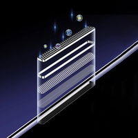 Baseus rinkinys 2x grūdintas stiklas iPhone 14 Pro Max visam ekranui su 0,3 mm garsiakalbio dangteliu + tvirtinimo rėmelis