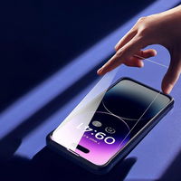 Baseus rinkinys 2x grūdintas stiklas iPhone 14 Pro Max visam ekranui su 0,3 mm garsiakalbio dangteliu + tvirtinimo rėmelis