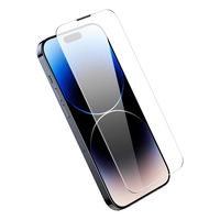 Baseus rinkinys 2x grūdintas stiklas iPhone 14 Pro Max visam ekranui su 0,3 mm garsiakalbio dangteliu + tvirtinimo rėmelis