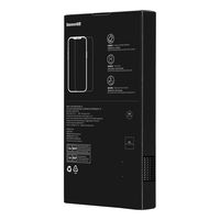 Baseus rinkinys 2x grūdintas stiklas iPhone 14 Pro Max visam ekranui su 0,3 mm garsiakalbio dangteliu + tvirtinimo rėmelis