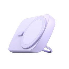 JR-W030 20W MagSafe 6000 mAh belaidis maitinimo šaltinis su žiedu ir stovu - violetinės spalvos