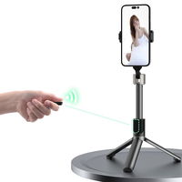Selfie lazda / teleskopinė lazda su trikoju F18B - juoda