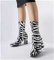 Zebro imitacijos stiletto batai Upland