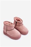 Vaikiški sniego batai su kailiais su mažomis ausimis Pink Betty