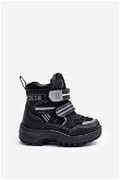 Vaikiški paminkštinti sniego batai su raišteliais juodi Big Star MM374129