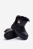 Vaikiški sniego batai su kailiu juodi Big Star MM374082
