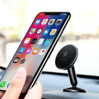 Baseus Bullet“ įmontuotas magnetinis prietaisų skydelio automobilio laikiklis juodas (SUYZD-01)
