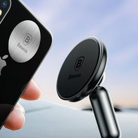Baseus Bullet“ įmontuotas magnetinis prietaisų skydelio automobilio laikiklis juodas (SUYZD-01)