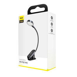 Baseus mini LED skaitymo lempa su spaustuku pilka (DGRAD-0G)