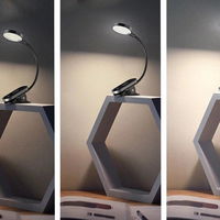 Baseus mini LED skaitymo lempa su spaustuku pilka (DGRAD-0G)