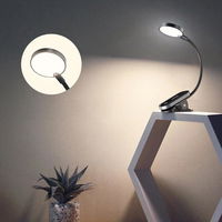 Baseus mini LED skaitymo lempa su spaustuku pilka (DGRAD-0G)