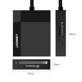 USB 3.0 SD / micro SD / CF / MS atminties kortelių skaitytuvas, juodas (CR125 30333)