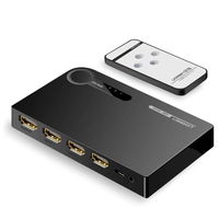 Jungiklis skirstytuvas skirstytuvas HDMI jungiklis - 3x HDMI 3D 4K 7,5 Gbps 36 bitų vienam kanalui juodas (40234)