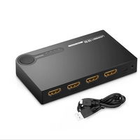 Jungiklis skirstytuvas skirstytuvas HDMI jungiklis - 3x HDMI 3D 4K 7,5 Gbps 36 bitų vienam kanalui juodas (40234)