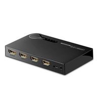 Jungiklis skirstytuvas skirstytuvas HDMI jungiklis - 3x HDMI 3D 4K 7,5 Gbps 36 bitų vienam kanalui juodas (40234)