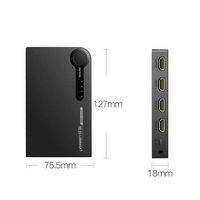 Jungiklis skirstytuvas skirstytuvas HDMI jungiklis - 3x HDMI 3D 4K 7,5 Gbps 36 bitų vienam kanalui juodas (40234)