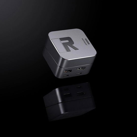 Daugiafunkcinis C tipo USB šakotuvas - USB 3.0 / RJ45 / HDMI / C tipo USB / Thunderbolt , skirtas MacBook Pro pilkos spalvos (S-H121 Gray)