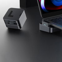 Daugiafunkcinis C tipo USB šakotuvas - USB 3.0 / RJ45 / HDMI / C tipo USB / Thunderbolt , skirtas MacBook Pro pilkos spalvos (S-H121 Gray)