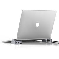 Daugiafunkcinis C tipo USB šakotuvas - USB 3.0 / RJ45 / HDMI / C tipo USB / Thunderbolt , skirtas MacBook Pro pilkos spalvos (S-H121 Gray)