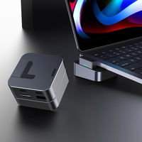 Daugiafunkcinis C tipo USB šakotuvas - USB 3.0 / RJ45 / HDMI / C tipo USB / Thunderbolt , skirtas MacBook Pro pilkos spalvos (S-H121 Gray)