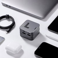 Daugiafunkcinis C tipo USB šakotuvas - USB 3.0 / RJ45 / HDMI / C tipo USB / Thunderbolt , skirtas MacBook Pro pilkos spalvos (S-H121 Gray)