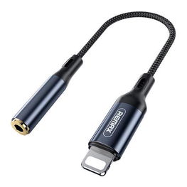 Remax Sury serijos adapteris Lightning - mini jack 3,5 mm 0,13 m grafitinis (RL-LA13i)