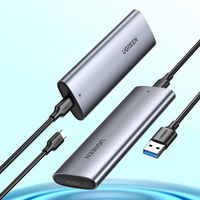 Kietojo disko įlanka M.2 B-Key SATA 3.0 5Gb/s pilka + C tipo USB kabelis (CM400)