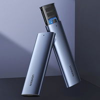 Kietojo disko įlanka M.2 B-Key SATA 3.0 5Gb/s pilka + C tipo USB kabelis (CM400)