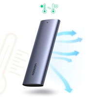 Kietojo disko įlanka M.2 B-Key SATA 3.0 5Gb/s pilka + C tipo USB kabelis (CM400)