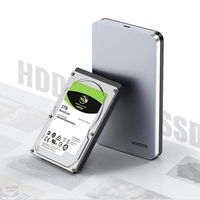 2,5 SATA 3.0 6Gb/s standžiojo disko kišeninis korpusas pilkas + USB - C tipo USB 0,5 m kabelis (CM300)