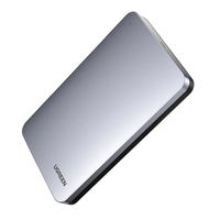 2,5 SATA 3.0 6Gb/s standžiojo disko kišeninis korpusas pilkas + USB - C tipo USB 0,5 m kabelis (CM300)