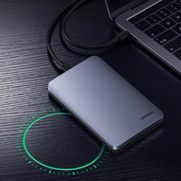 2,5 SATA 3.0 6Gb/s standžiojo disko kišeninis korpusas pilkas + USB - C tipo USB 0,5 m kabelis (CM300)