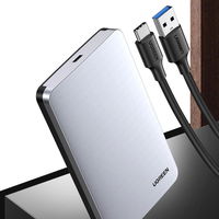 2,5 SATA 3.0 6Gb/s standžiojo disko kišeninis korpusas pilkas + USB - C tipo USB 0,5 m kabelis (CM300)