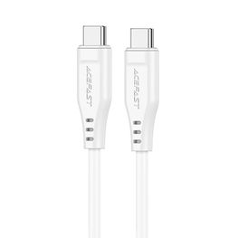 Acefast kabelis USB C tipo - USB C tipo 1,2 m, 60 W (20 V / 3A), baltas (C3-03 baltas)