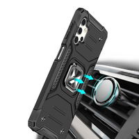 Ring Armor tough hybrid case cover + magnetic holder for Samsung Galaxy A23 blue