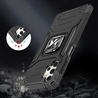 Ring Armor tough hybrid case cover + magnetic holder for Samsung Galaxy A23 blue