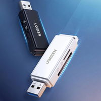 Nešiojamasis TF/SD kortelių skaitytuvas, skirtas USB 3.0, juodas (CM104)