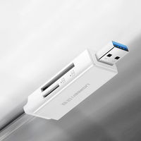 Nešiojamasis TF/SD kortelių skaitytuvas, skirtas USB 3.0, juodas (CM104)