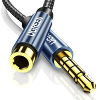 AUX mini lizdo 3,5 mm 1,5 m mėlynos spalvos (AV118)