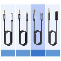 AUX mini lizdo 3,5 mm 1,5 m mėlynos spalvos (AV118)