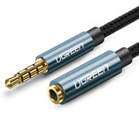 AUX mini lizdo 3,5 mm 1,5 m mėlynos spalvos (AV118)