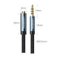 AUX mini lizdo 3,5 mm 1,5 m mėlynos spalvos (AV118)