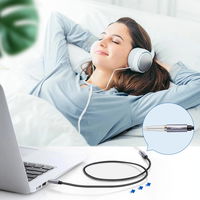 AUX mini lizdo 3,5 mm 1,5 m mėlynos spalvos (AV118)