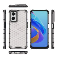 Honeycomb case armored cover with gel frame Oppo A76 / Oppo A36 / Realme 9i transparent