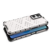 Honeycomb case armored cover with gel frame Oppo A76 / Oppo A36 / Realme 9i transparent